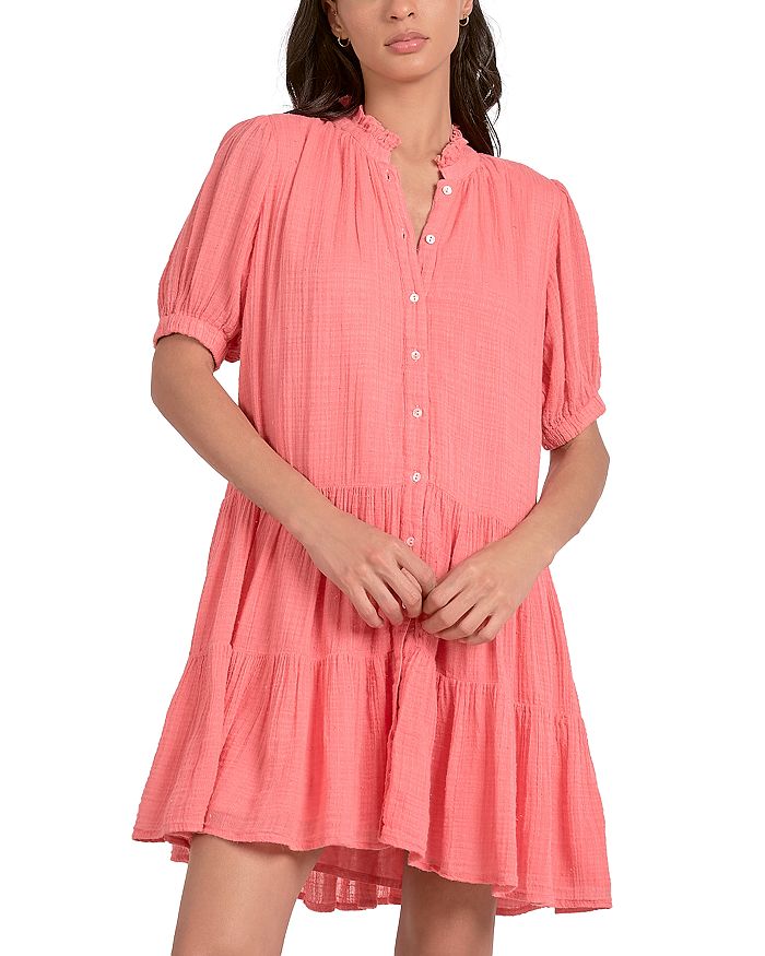 Апрельское мини-платье с короткими рукавами Elan, оранжевый 
Апрельское мини-платье с короткими рукавами Elan, оранжевый