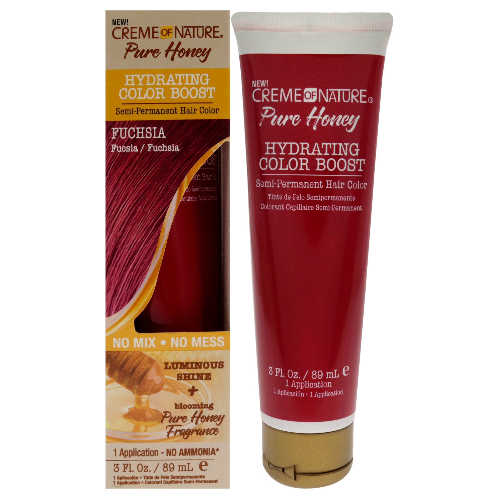 Полуперманентная краска для волос Pure Honey Hydrating Color Boost Semi-Permanent Hair Color - Fuchsia от Creme of Nature, подходит для мужчин и женщин - 85 г (3 унции)
Полуперманентная краска для волос Pure Honey Hydrating Color Boost Semi-Permanent Hair Color - Fuchsia от Creme of Nature, подходит для мужчин и женщин - 85 г (3 унции)