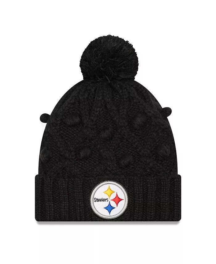 Женская черная вязаная шапка Pittsburgh Steelers Toasty с манжетами и помпоном New Era, черный
Женская черная вязаная шапка Pittsburgh Steelers Toasty с манжетами и помпоном New Era, черный
