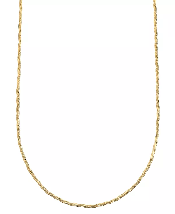 Ожерелье из латуни в виде витой цепочки-змейки с серебряным или 18-каратным золотым покрытием And Now This, gold
Ожерелье из латуни в виде витой цепочки-змейки с серебряным или 18-каратным золотым покрытием And Now This, gold