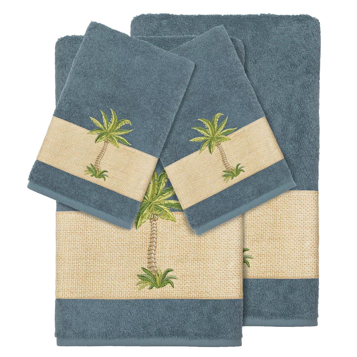 Linum Home Textiles Набор из 4 банных полотенец с украшением Colton, голубой
Linum Home Textiles Набор из 4 банных полотенец с украшением Colton, голубой