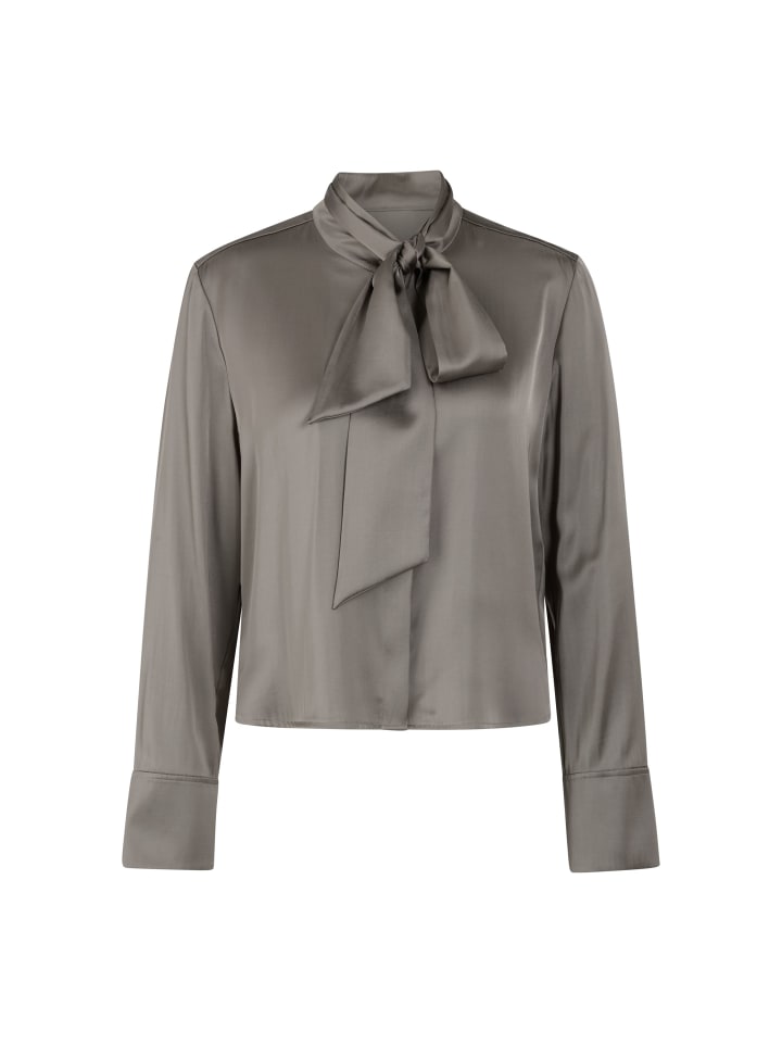 Женственная блузка с завязкой на шее нежно-угольного цвета. MARC CAIN COLLECTIONS
Женственная блузка с завязкой на шее нежно-угольного цвета. MARC CAIN COLLECTIONS