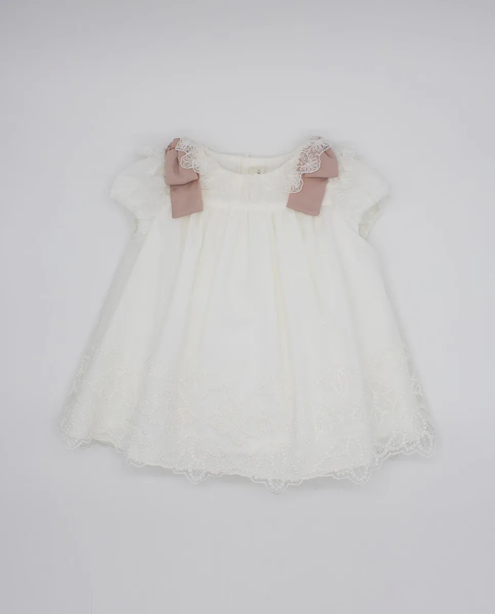 Платье из фатина для малышки с контрастными бантами Fina Ejerique, цвет Crudo
Платье из фатина для малышки с контрастными бантами Fina Ejerique, цвет Crudo