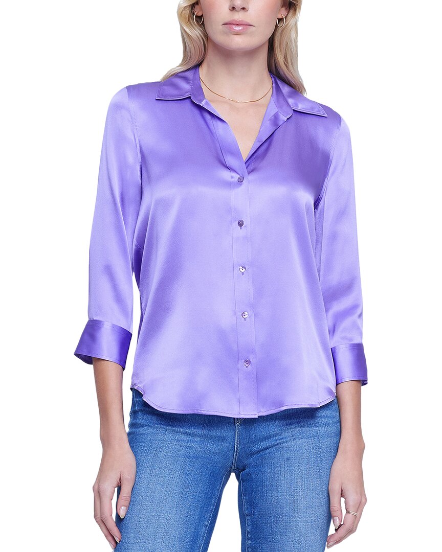 L'AGENCE Dani Блузка из шелка с рукавом 3/4, фиолетовый
L'AGENCE Dani Блузка из шелка с рукавом 3/4, фиолетовый