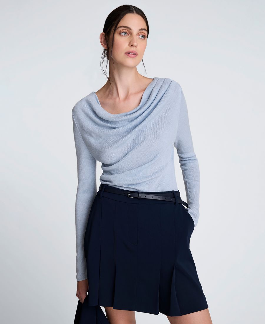 Женский свитер с длинными рукавами и воротником-хомутом Kenneth Cole, Cloud Blue
Женский свитер с длинными рукавами и воротником-хомутом Kenneth Cole, Cloud Blue