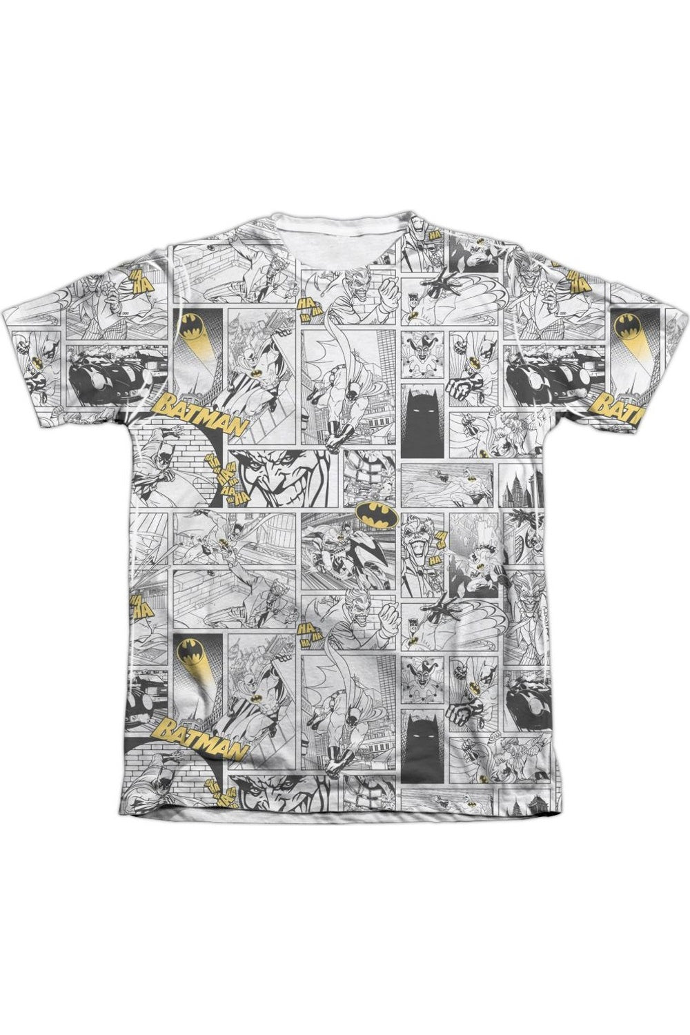 Футболка с коротким рукавом из полиэстера/хлопка 65/35 для взрослых с принтом комиксов Batman Gildan, белый 
Футболка с коротким рукавом из полиэстера/хлопка 65/35 для взрослых с принтом комиксов Batman Gildan, белый