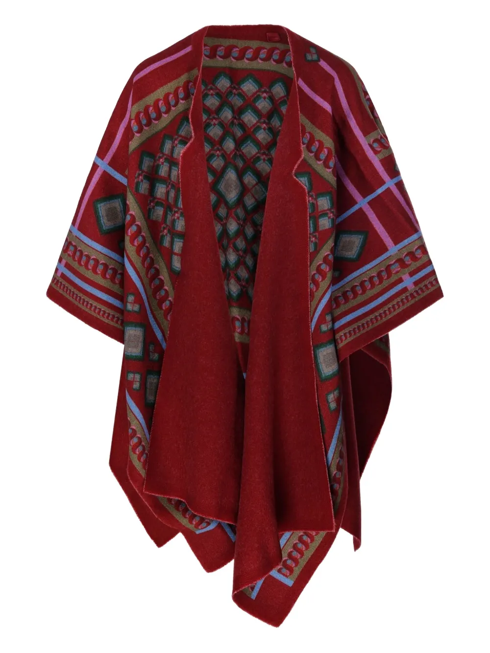 Кейп с геометрическим узором Franco Ferrari, красный
Кейп с геометрическим узором Franco Ferrari, красный