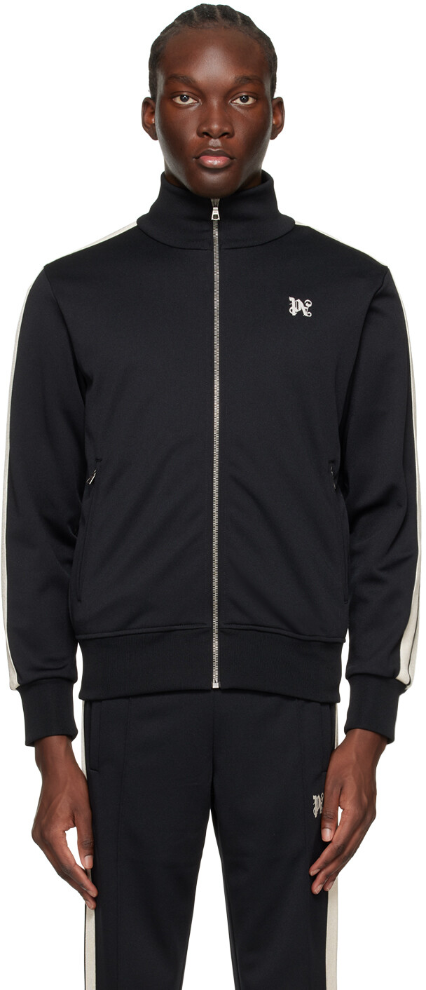 Черная спортивная куртка с монограммой Palm Angels
Черная спортивная куртка с монограммой Palm Angels