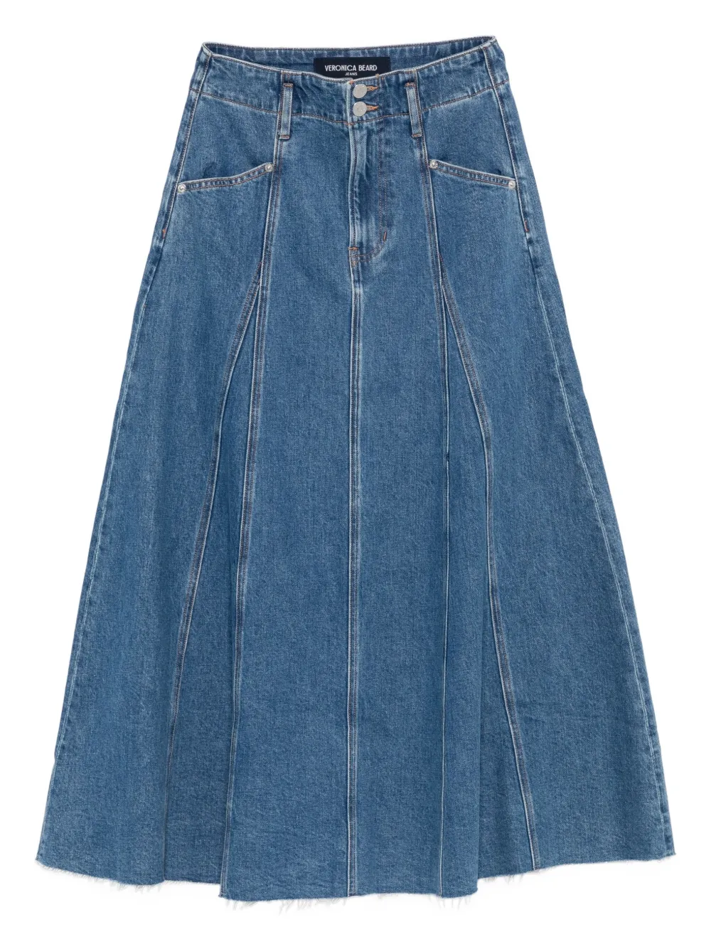 Джинсовая юбка А-силуэта Veronica Beard, синий
Джинсовая юбка А-силуэта Veronica Beard, синий