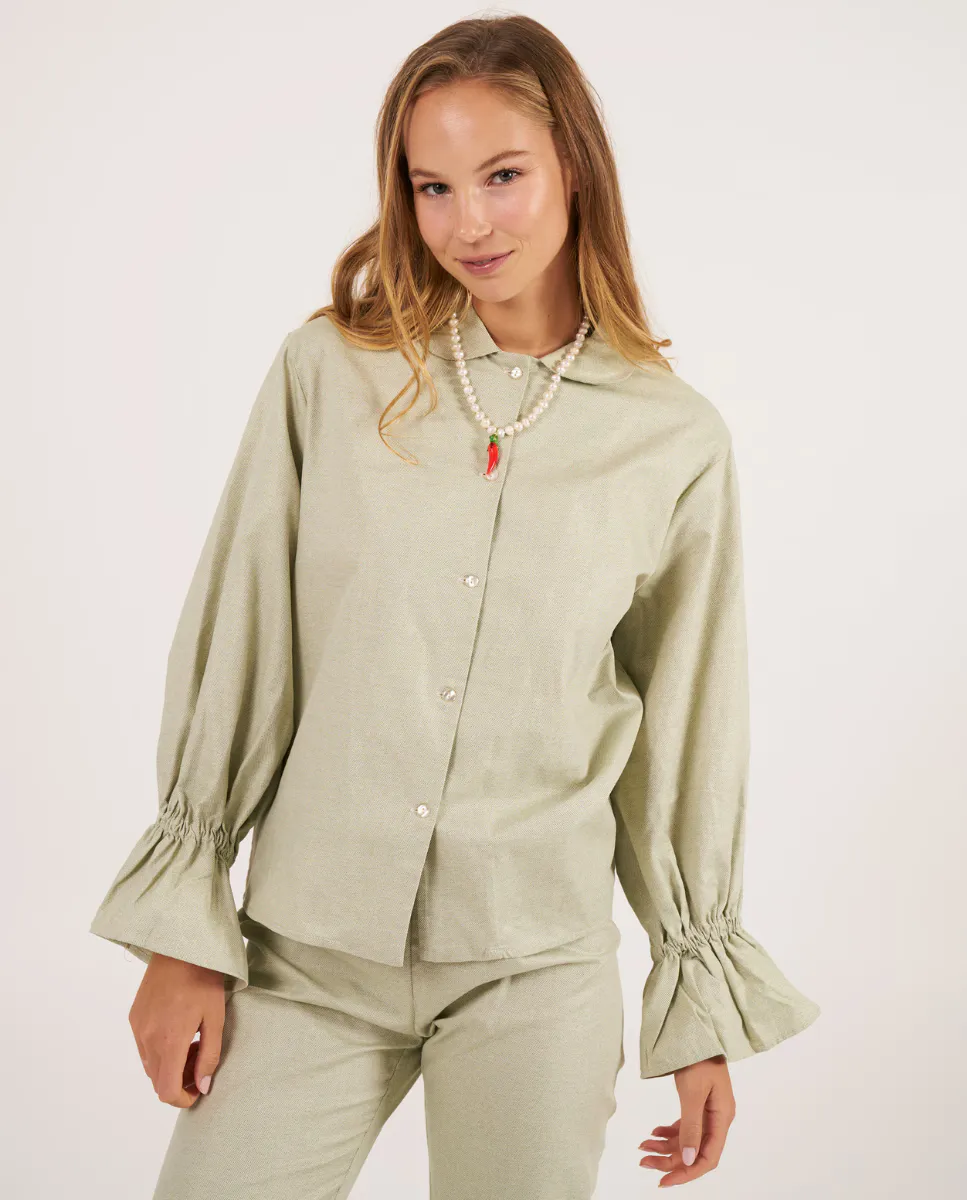 Топ женской пижамы на пуговицах из гладкой ткани Bohodot, зеленый
Топ женской пижамы на пуговицах из гладкой ткани Bohodot, зеленый