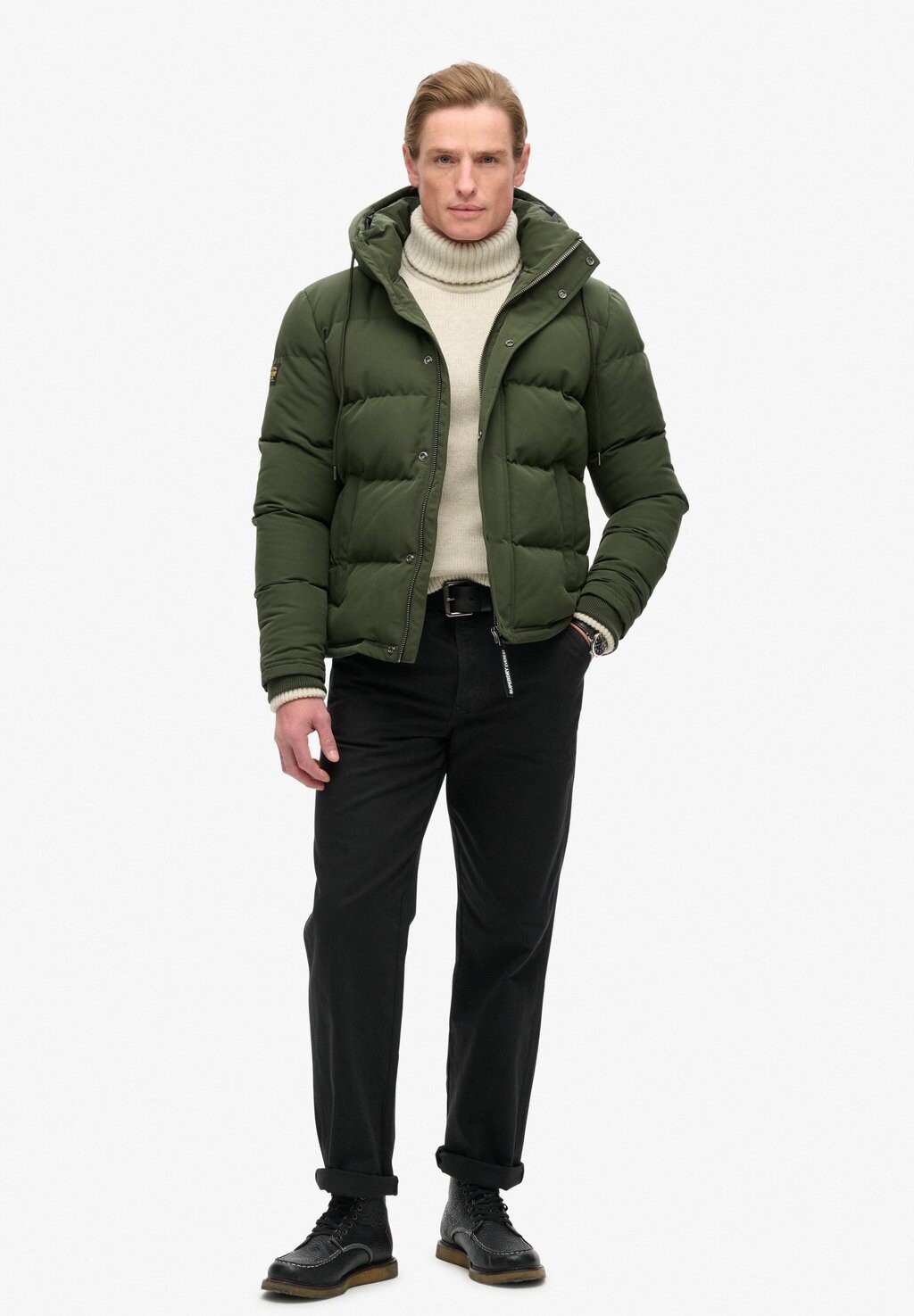 Зимняя куртка EVEREST HOODED PUFFER Superdry, зеленый 
Зимняя куртка EVEREST HOODED PUFFER Superdry, зеленый