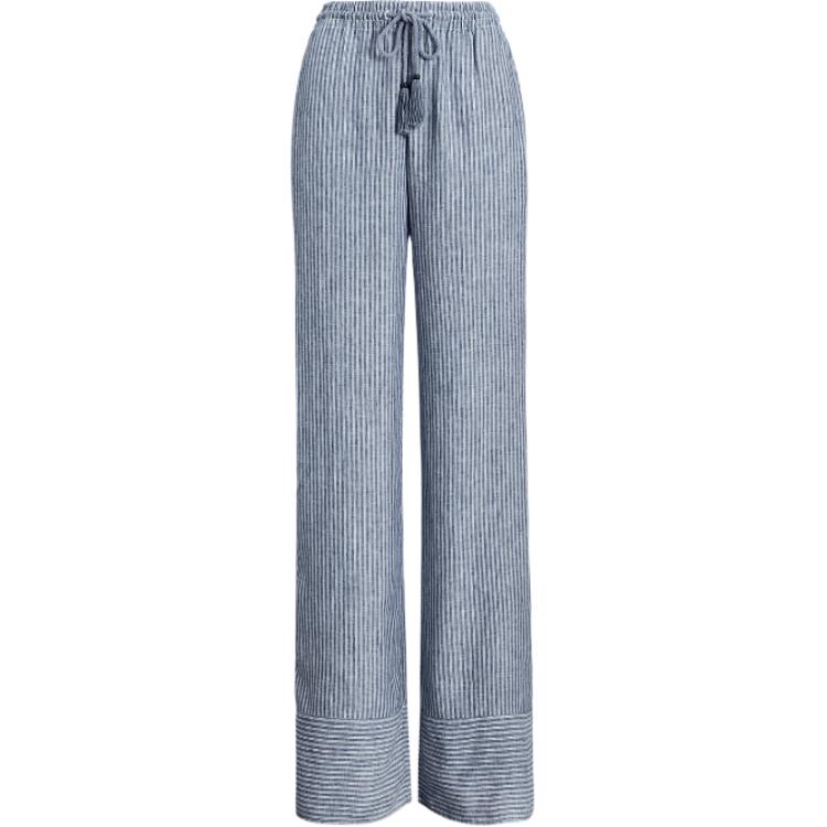 LAUREN RALPH LAUREN Пинстрайп льняные широкие брюки повседневные брюки Women's Blue
LAUREN RALPH LAUREN Пинстрайп льняные широкие брюки повседневные брюки Women's Blue