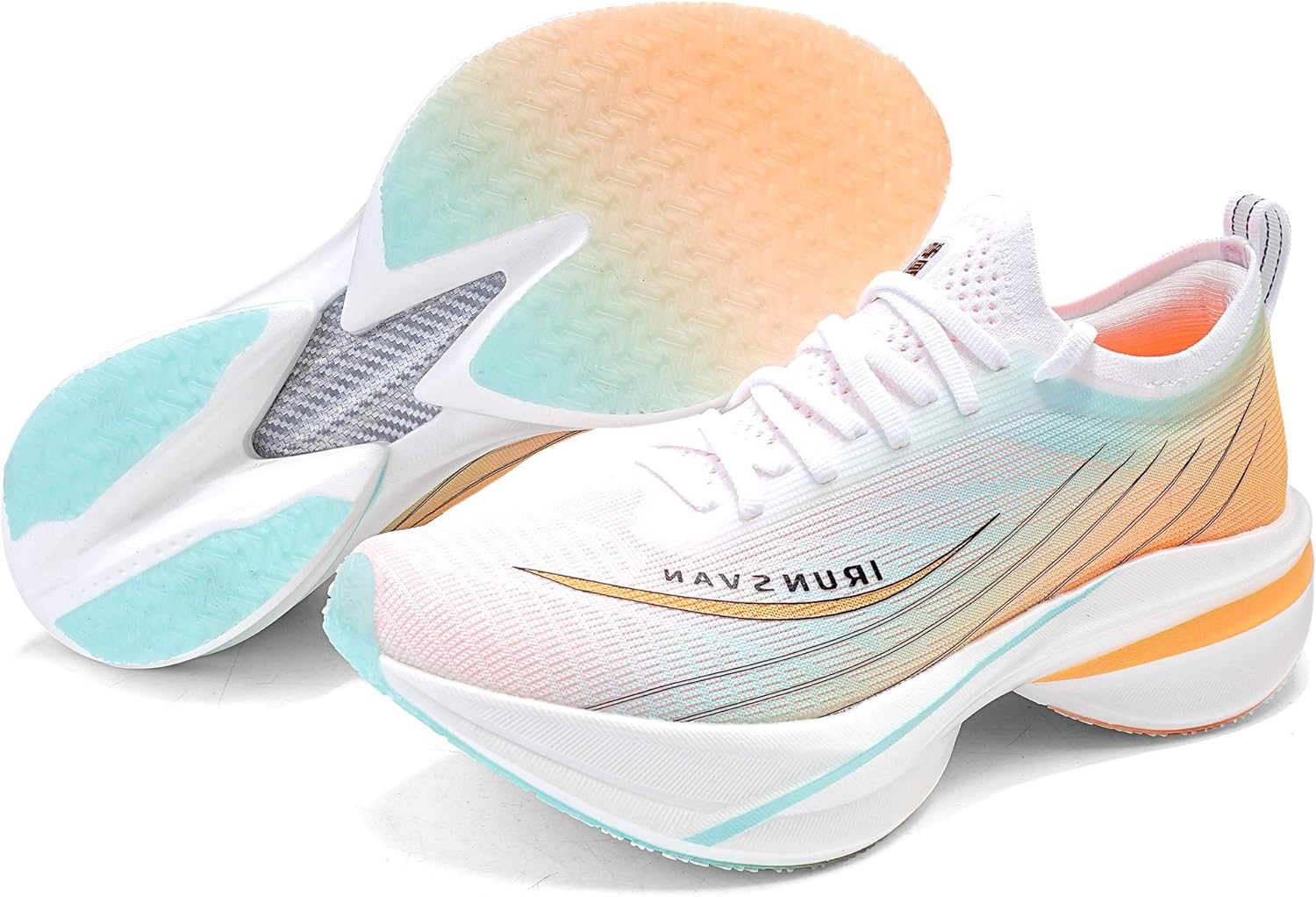 Беговые кроссовки с карбоновой пластиной для мужчин и женщин - легкие дышащие кроссовки для тренировок, прогулок, зала, поездок на работу - поддерживающая спортивная обувь Irunsvan, Tangerine Twist
Беговые кроссовки с карбоновой пластиной для мужчин и женщин - легкие дышащие кроссовки для тренировок, прогулок, зала, поездок на работу - поддерживающая спортивная обувь Irunsvan, Tangerine Twist