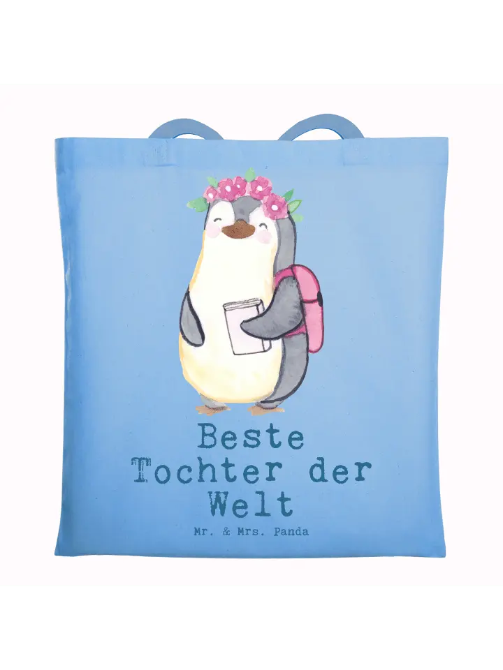 Сумка для переноски Mr & Mrs Panda Pinguin Beste Tochter der Welt, небесно-синий
Сумка для переноски Mr & Mrs Panda Pinguin Beste Tochter der Welt, небесно-синий