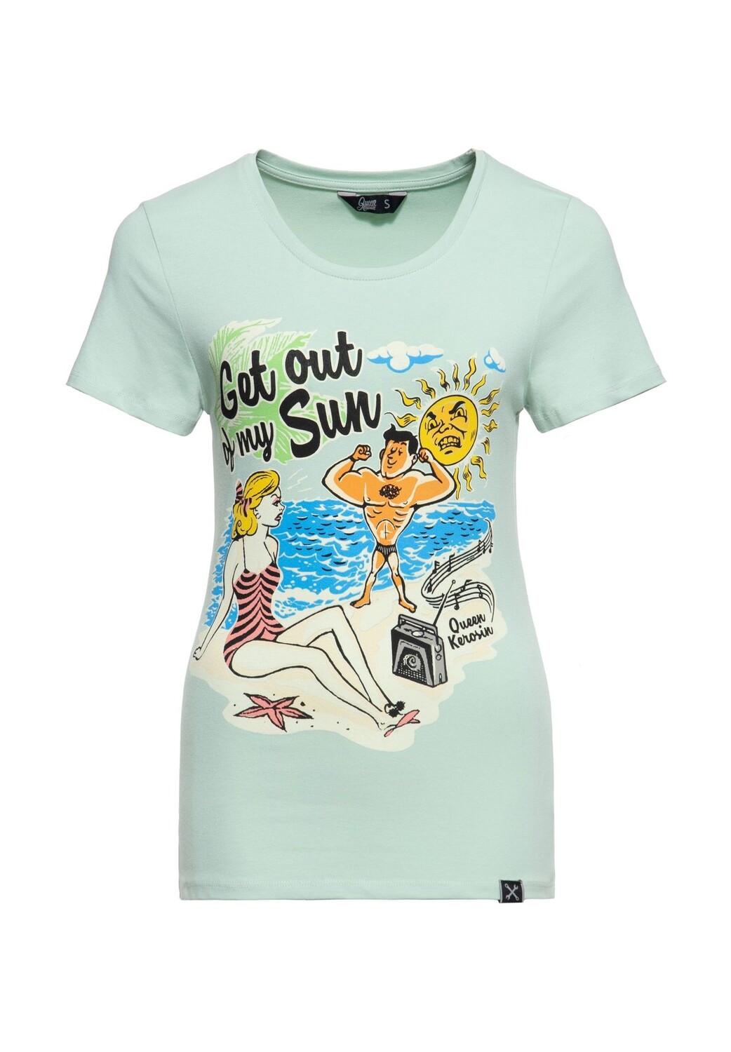 Рубашка с принтом и винтажным мотивом Get Out Of My Sun QUEEN KEROSIN, мятный
Рубашка с принтом и винтажным мотивом Get Out Of My Sun QUEEN KEROSIN, мятный