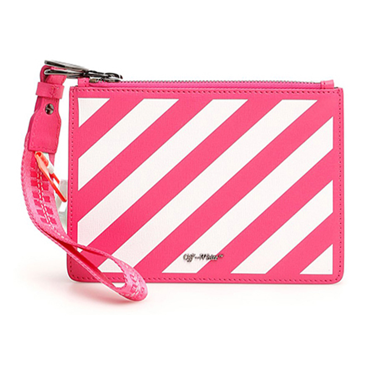 OFF-WHITE Кожаный клатч для маджонга женский розовый 
OFF-WHITE Кожаный клатч для маджонга женский розовый