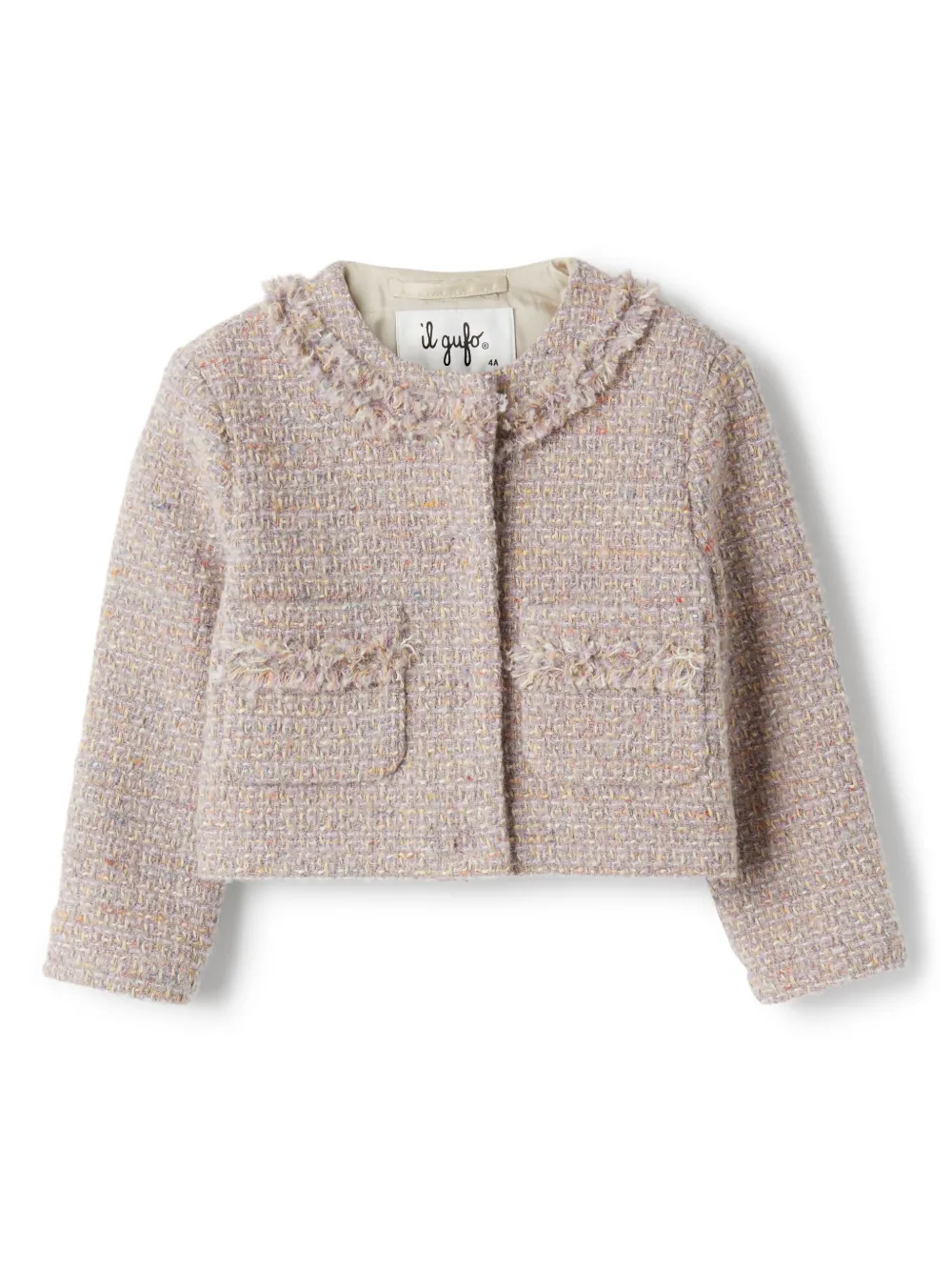 Твидовый жакет с бахромой Il Gufo, розовый
Твидовый жакет с бахромой Il Gufo, розовый