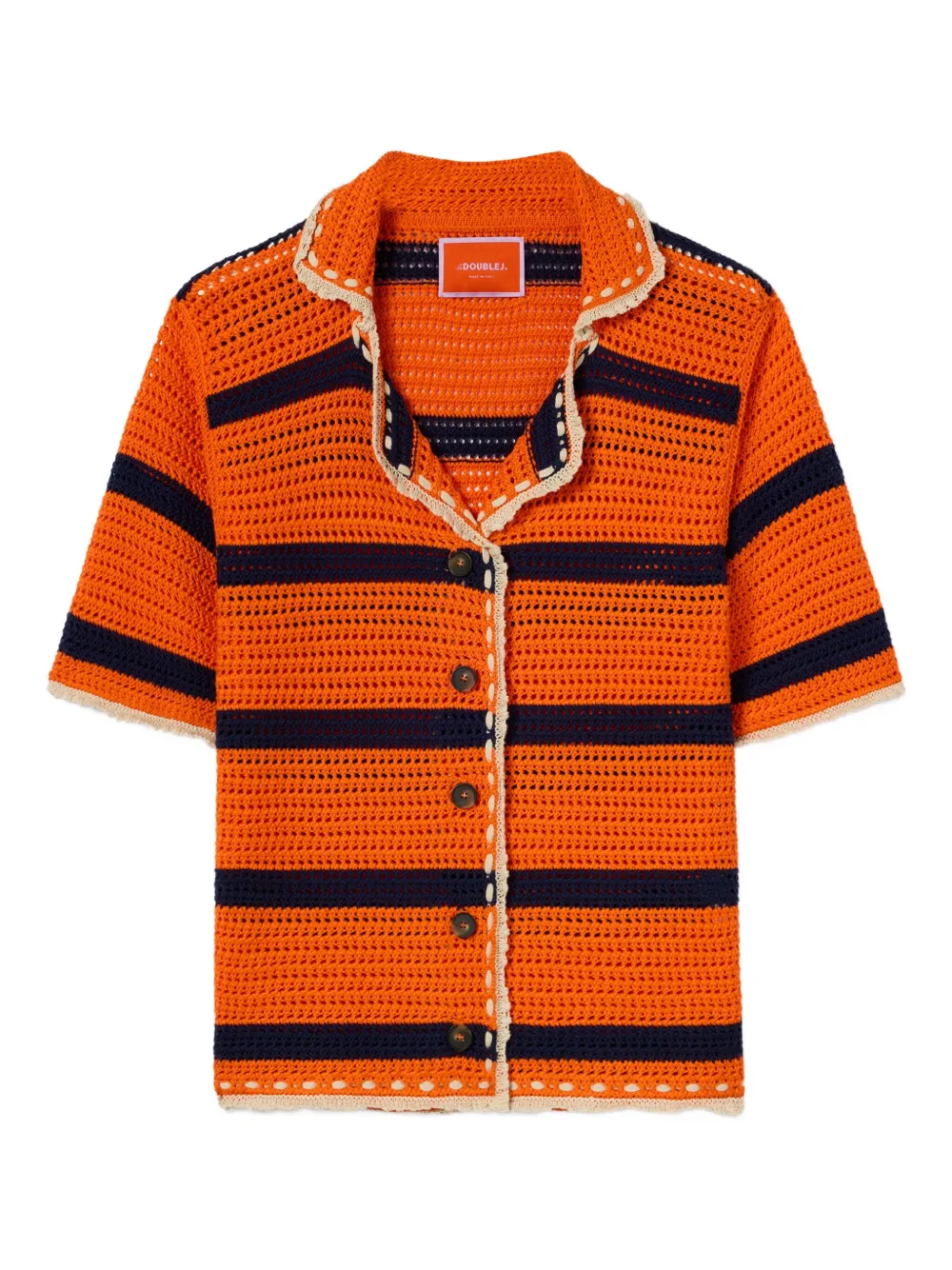 Полосатая рубашка Cerere в технике кроше La DoubleJ, оранжевый
Полосатая рубашка Cerere в технике кроше La DoubleJ, оранжевый