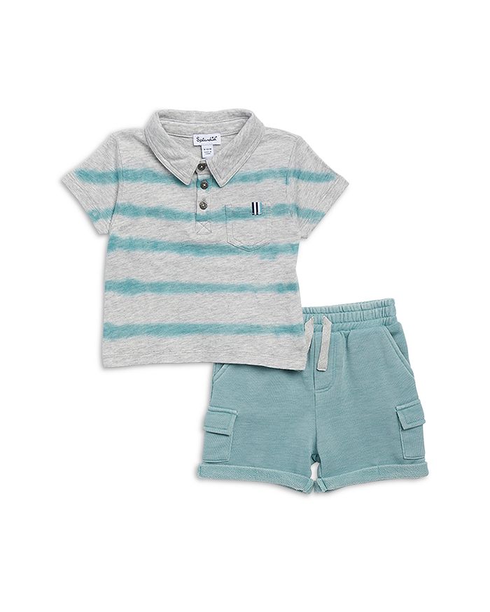 Детский комплект: поло Ripple Wave и шорты карго для мальчиков Splendid, синий 
Детский комплект: поло Ripple Wave и шорты карго для мальчиков Splendid, синий
