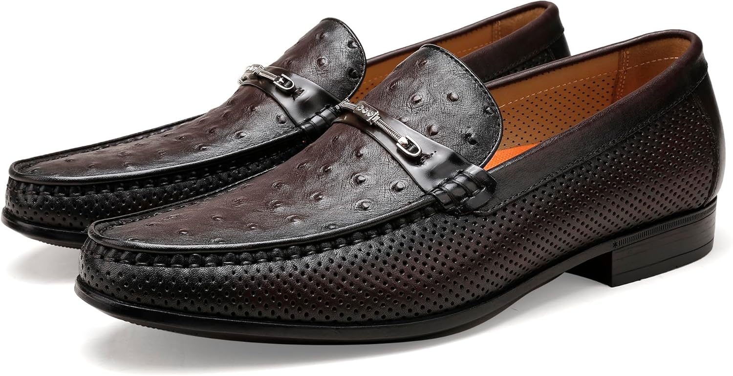 Мужские пенни-лоферы, премиальные туфли с принтом страуса, слипоны, деловые формальные туфли с металлической пряжкой, повседневные лоферы для мужчин Generic, Coffee
Мужские пенни-лоферы, премиальные туфли с принтом страуса, слипоны, деловые формальные туфли с металлической пряжкой, повседневные лоферы для мужчин Generic, Coffee