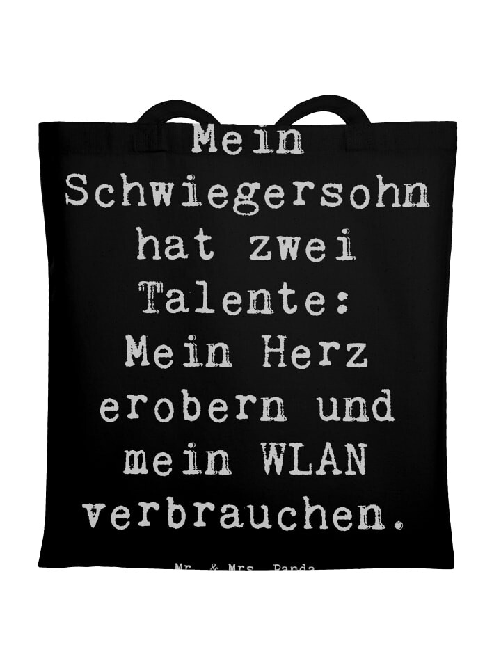 Сумка для переноски Mr & Mrs Panda Schwiegersohn Talente, черный
Сумка для переноски Mr & Mrs Panda Schwiegersohn Talente, черный