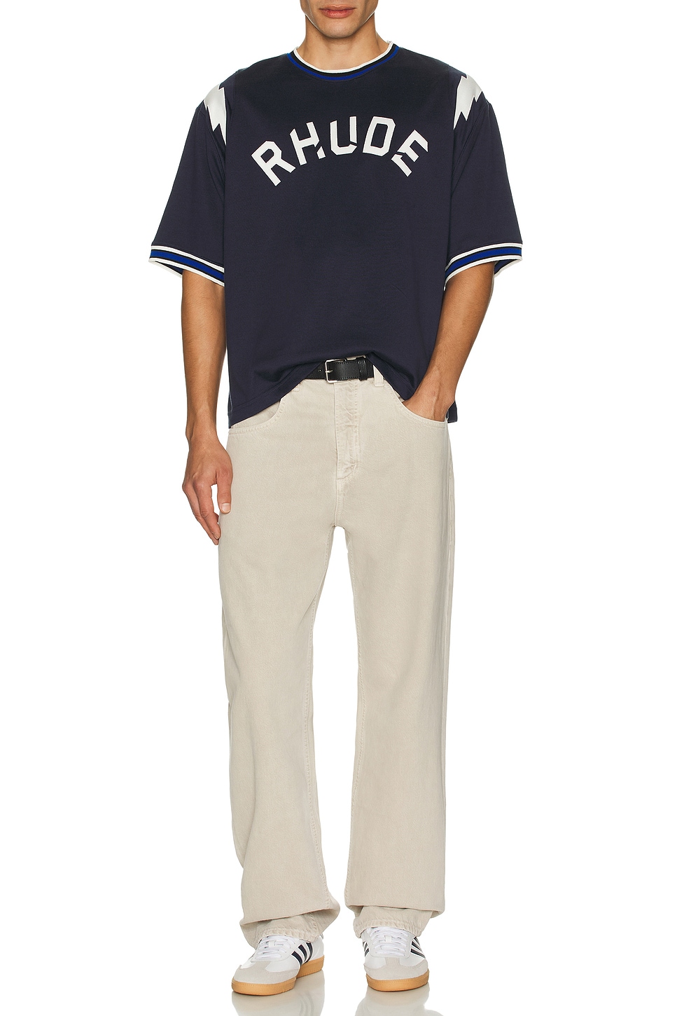 Футболка Logo Lightning Ringer Rhude, Navy & White
Футболка Logo Lightning Ringer Rhude, Navy & White