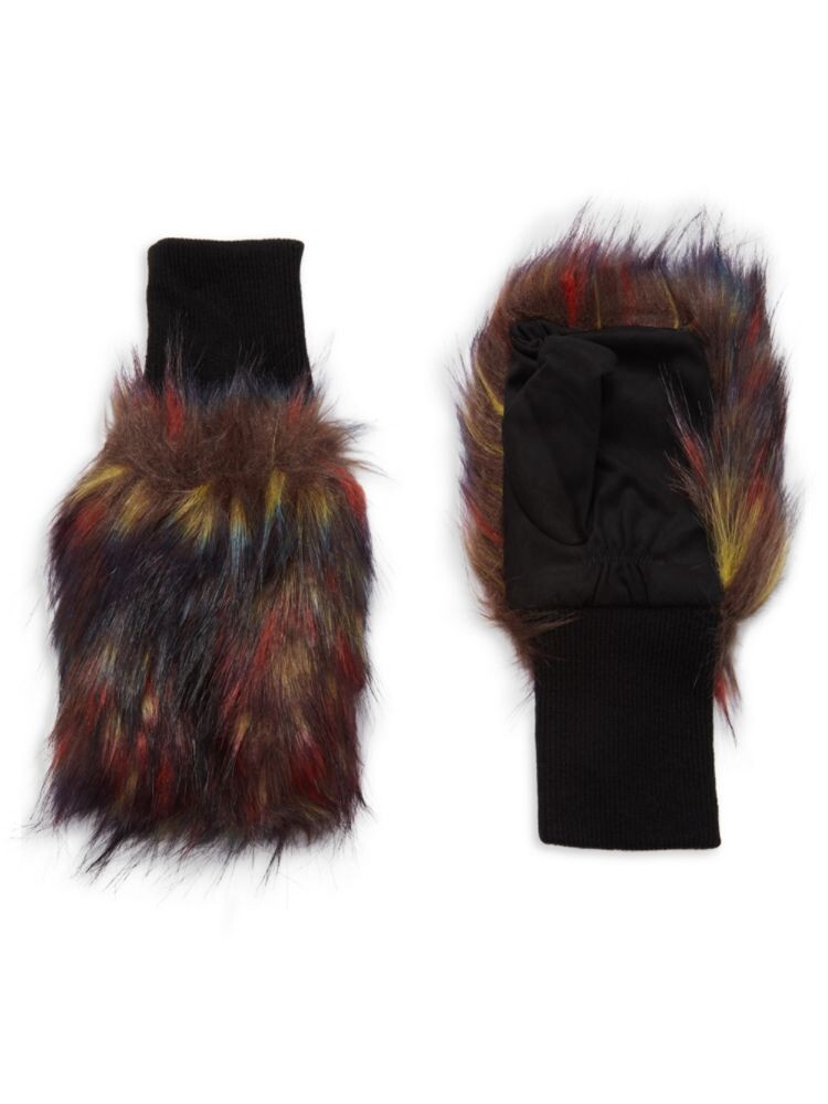 Перчатки без пальцев из искусственного меха Glamourpuss Nyc, цвет Black Multi 
Перчатки без пальцев из искусственного меха Glamourpuss Nyc, цвет Black Multi