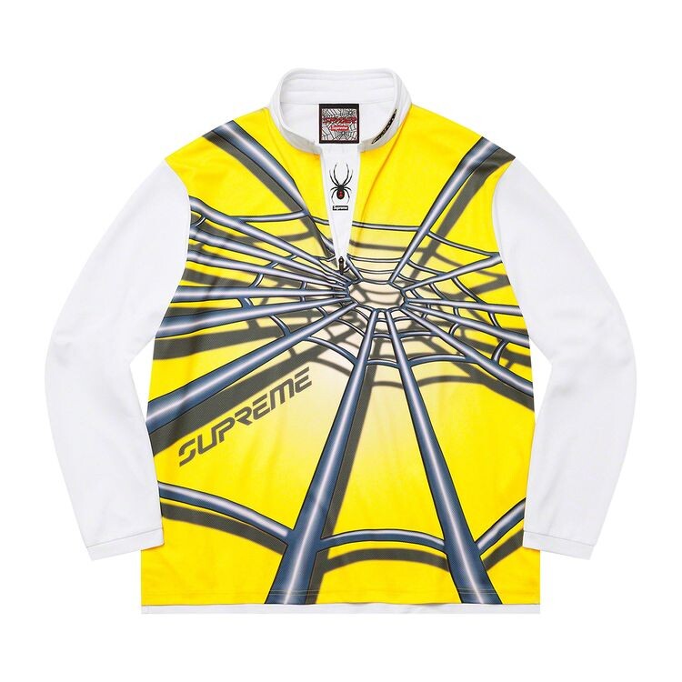 Пуловер Supreme x Spyder Web Half Zip Pullover Yellow, желтый 
Пуловер Supreme x Spyder Web Half Zip Pullover Yellow, желтый