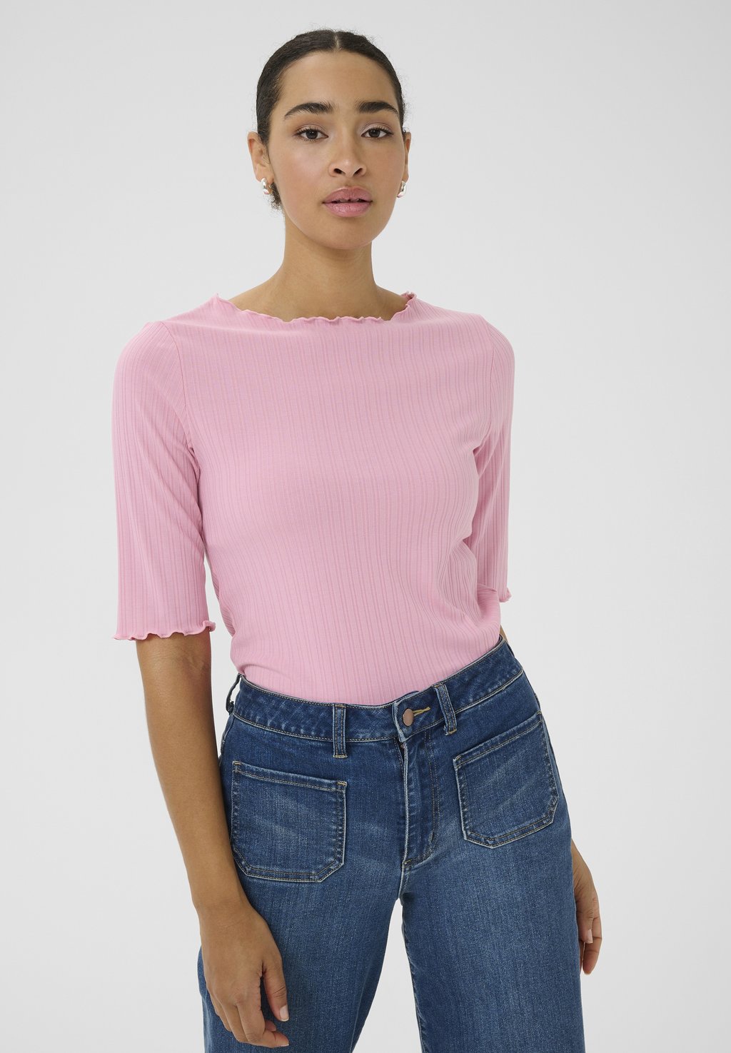 Футболка с принтом KASAMANTHA Kaffe, розовый 
Футболка с принтом KASAMANTHA Kaffe, розовый