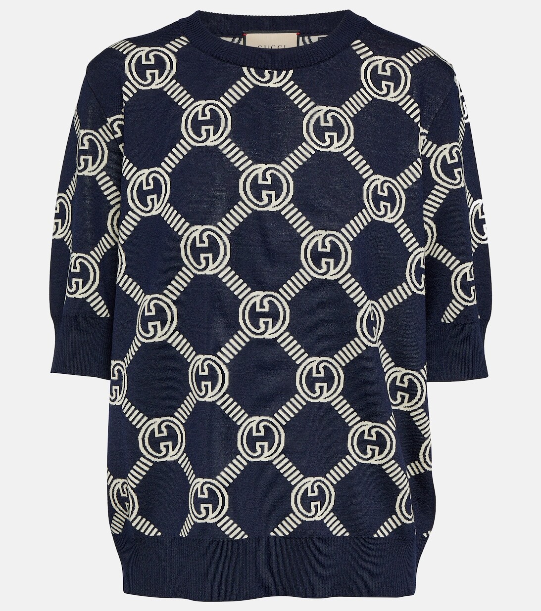 Жаккардовый топ с узором GG GUCCI, синий
Жаккардовый топ с узором GG GUCCI, синий