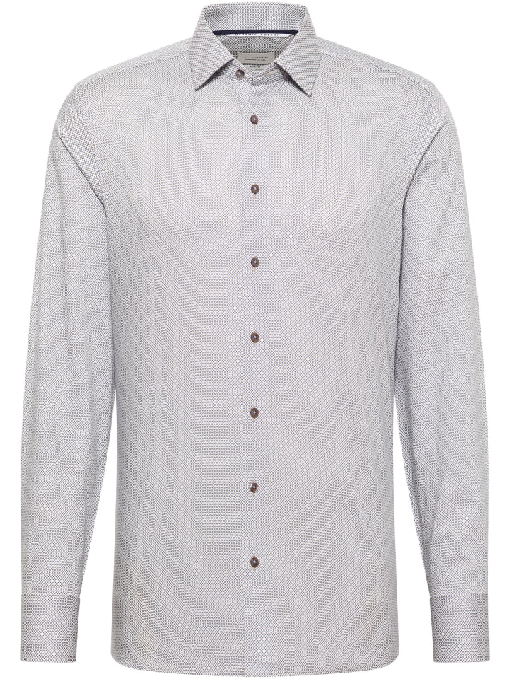 Eterna Приталенная рубашка синего цвета
Eterna Приталенная рубашка синего цвета