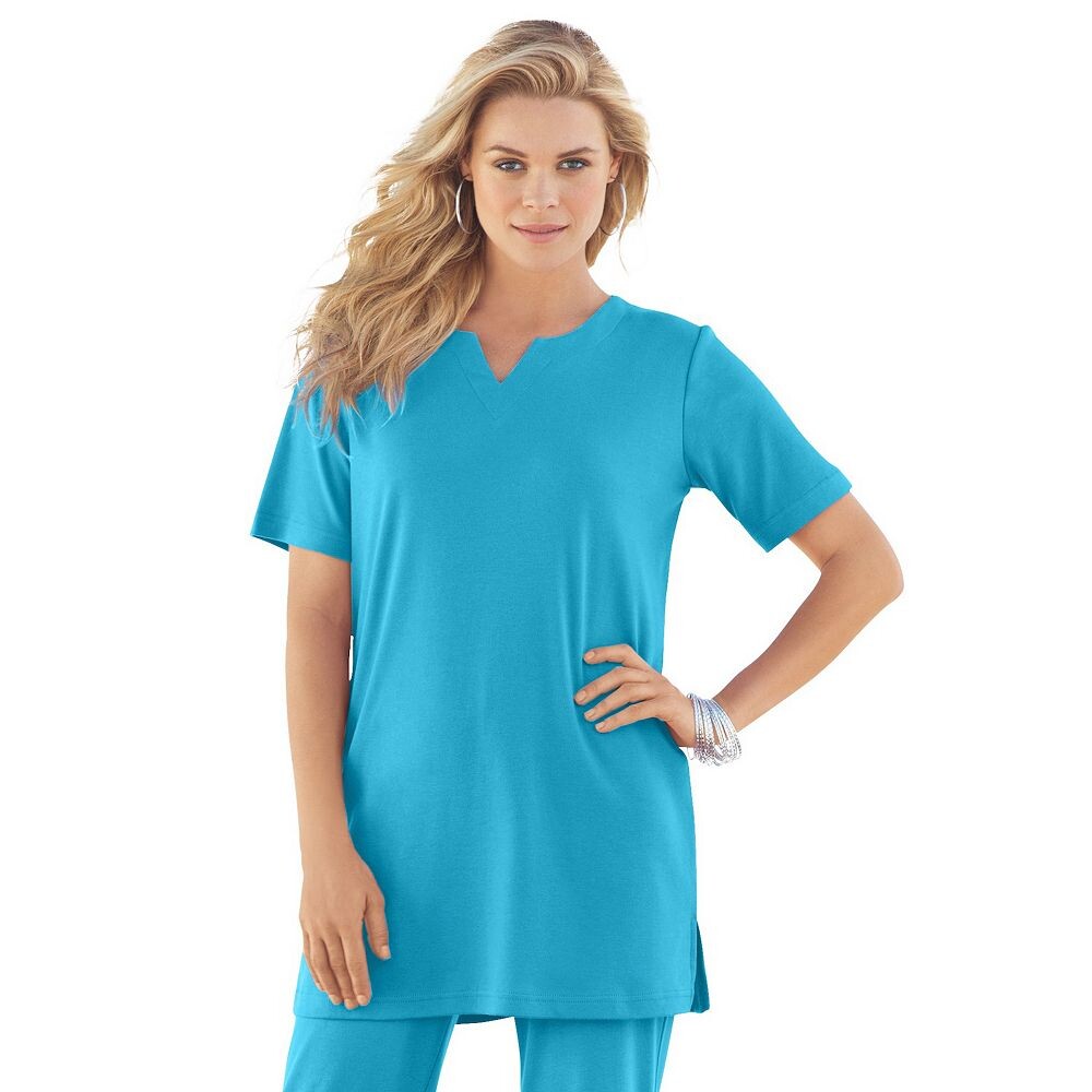 Женская мягкая трикотажная туника больших размеров Roaman's с вырезом и вырезом, цвет Ocean
Женская мягкая трикотажная туника больших размеров Roaman's с вырезом и вырезом, цвет Ocean