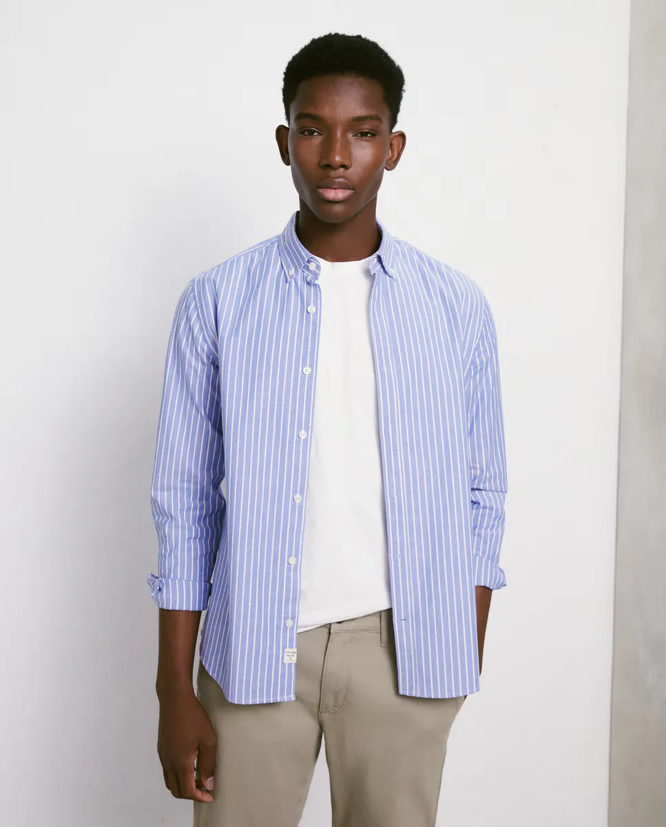 Мужская рубашка оксфорд в полоску с длинными рукавами Easy Wear, индиго
Мужская рубашка оксфорд в полоску с длинными рукавами Easy Wear, индиго