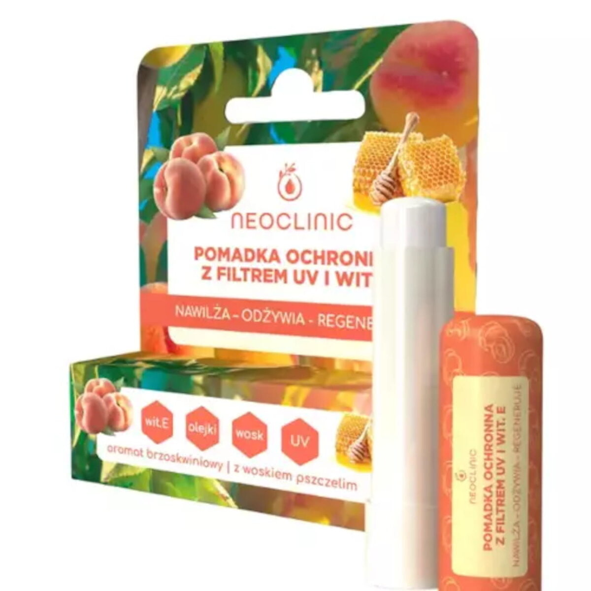 Neoclinic, Защитная губная помада, персик, 5 г
Neoclinic, Защитная губная помада, персик, 5 г