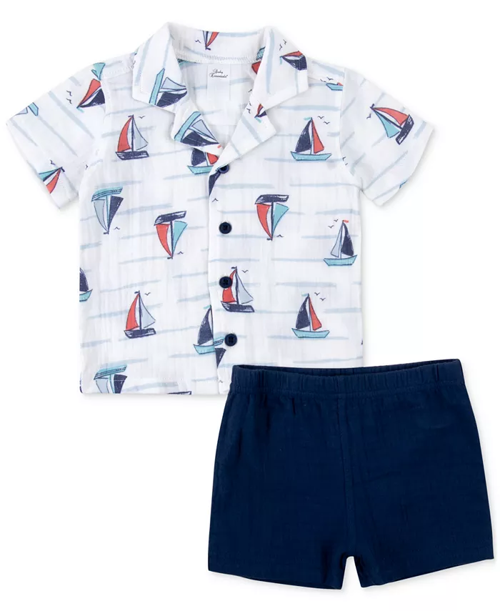 Комплект для мальчиков: матроска и шорты Baby Boys 2-Pc. Sailor Baby Essentials, синий 
Комплект для мальчиков: матроска и шорты Baby Boys 2-Pc. Sailor Baby Essentials, синий