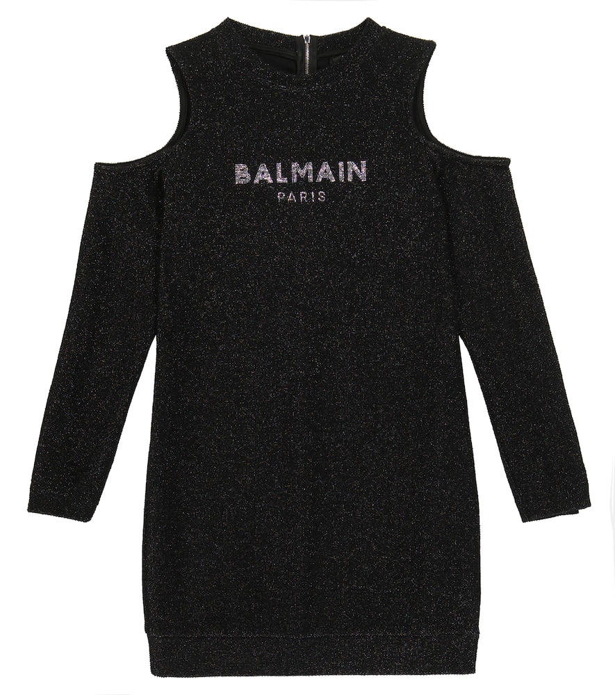 Декорованное платье-джерси Balmain Kids, 930ag-Nero/Argento
Декорованное платье-джерси Balmain Kids, 930ag-Nero/Argento