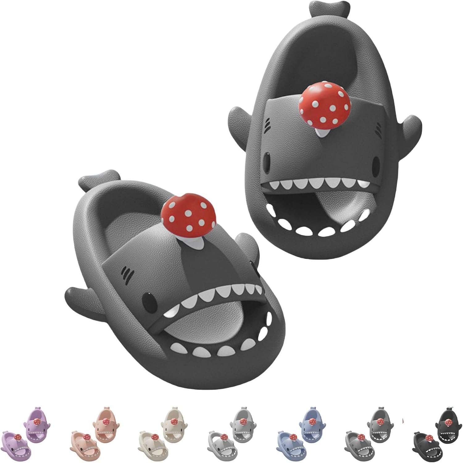 Сандалии Mushroom Shark для мужчин и женщин - нескользящие удобные сандалии с толстой мягкой подошвой - унисекс для ванной, душа, бассейна и пляжа Generic, темно-серый
Сандалии Mushroom Shark для мужчин и женщин - нескользящие удобные сандалии с толстой мягкой подошвой - унисекс для ванной, душа, бассейна и пляжа Generic, темно-серый