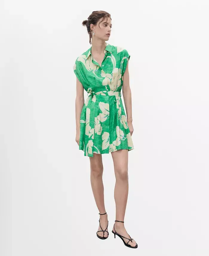 Женское платье с принтом на поясе MANGO, зеленый
Женское платье с принтом на поясе MANGO, зеленый