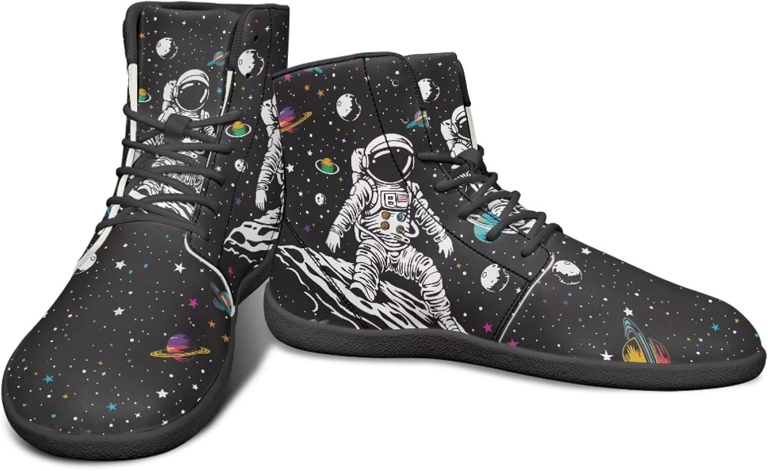 Высокие минималистичные кроссовки для мужчин с рисунком «Звездное небо», с нулевым перепадом высоты подошвы, легкие, для бега и ходьбы Watdotory, Cosmic Astronaut Design
Высокие минималистичные кроссовки для мужчин с рисунком «Звездное небо», с нулевым перепадом высоты подошвы, легкие, для бега и ходьбы Watdotory, Cosmic Astronaut Design