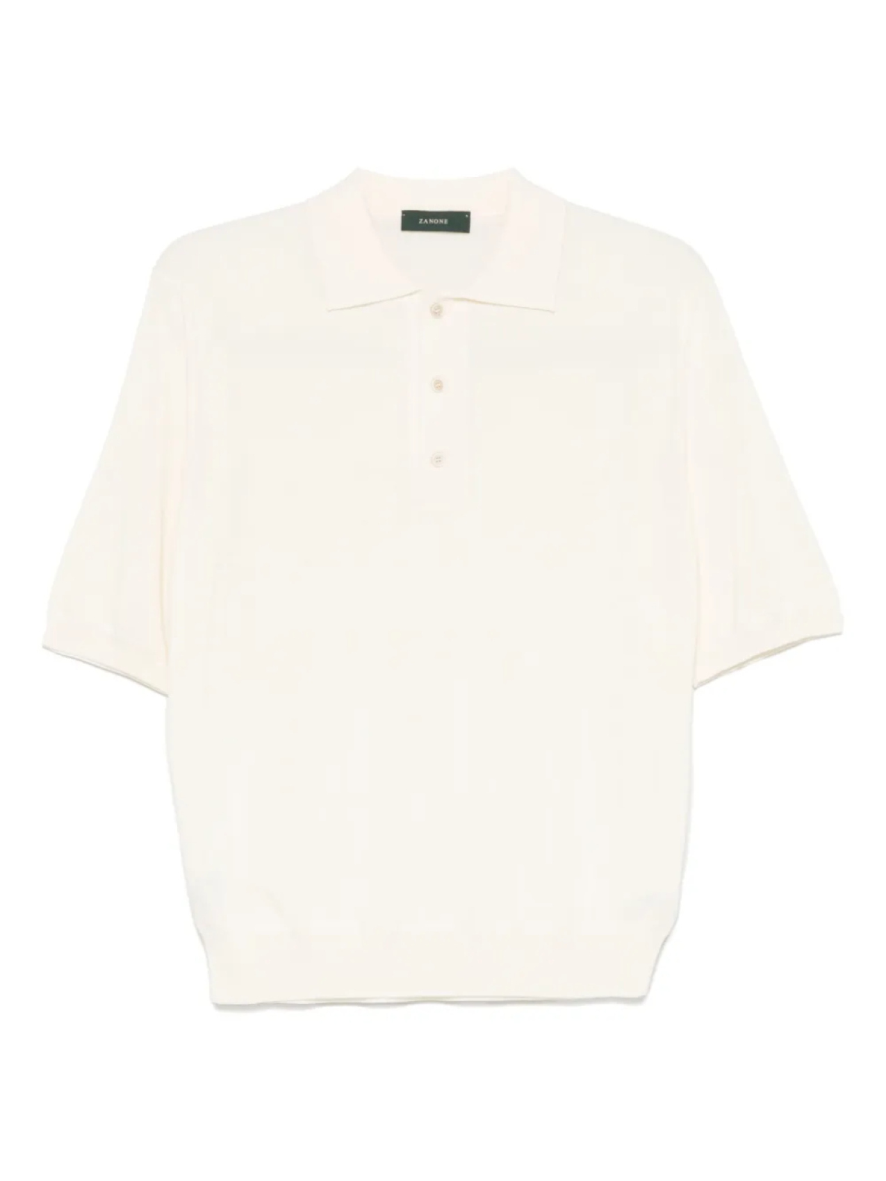 Рубашка-поло тонкой вязки Zanone, нейтральный 
Рубашка-поло тонкой вязки Zanone, нейтральный