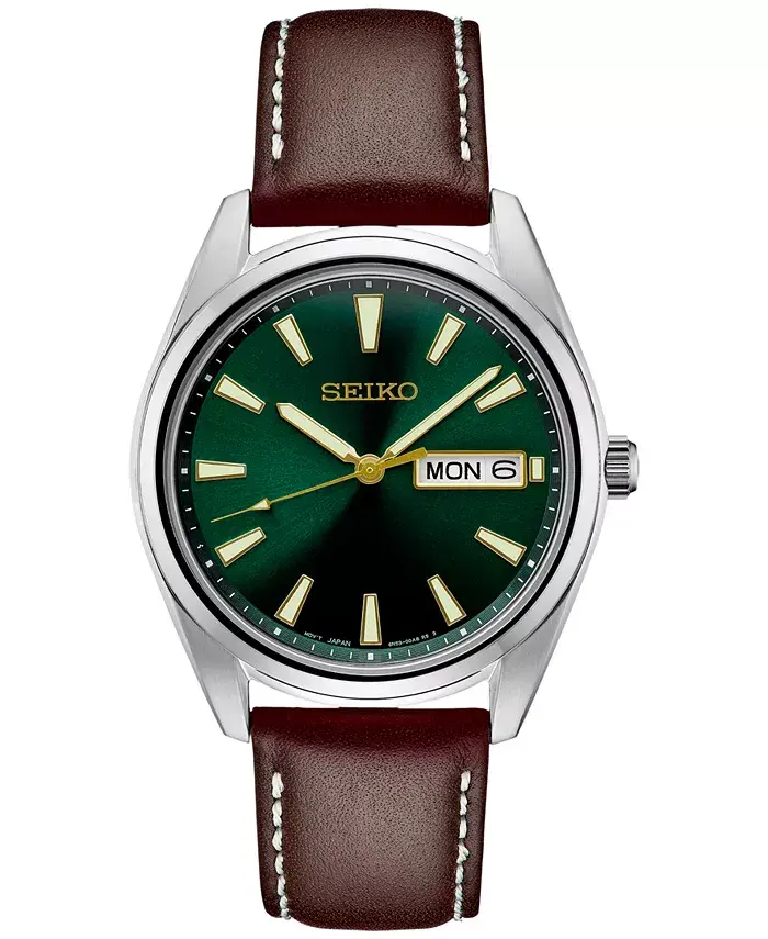 Мужские часы Essentials с коричневым кожаным ремешком, 40 мм Seiko
Мужские часы Essentials с коричневым кожаным ремешком, 40 мм Seiko