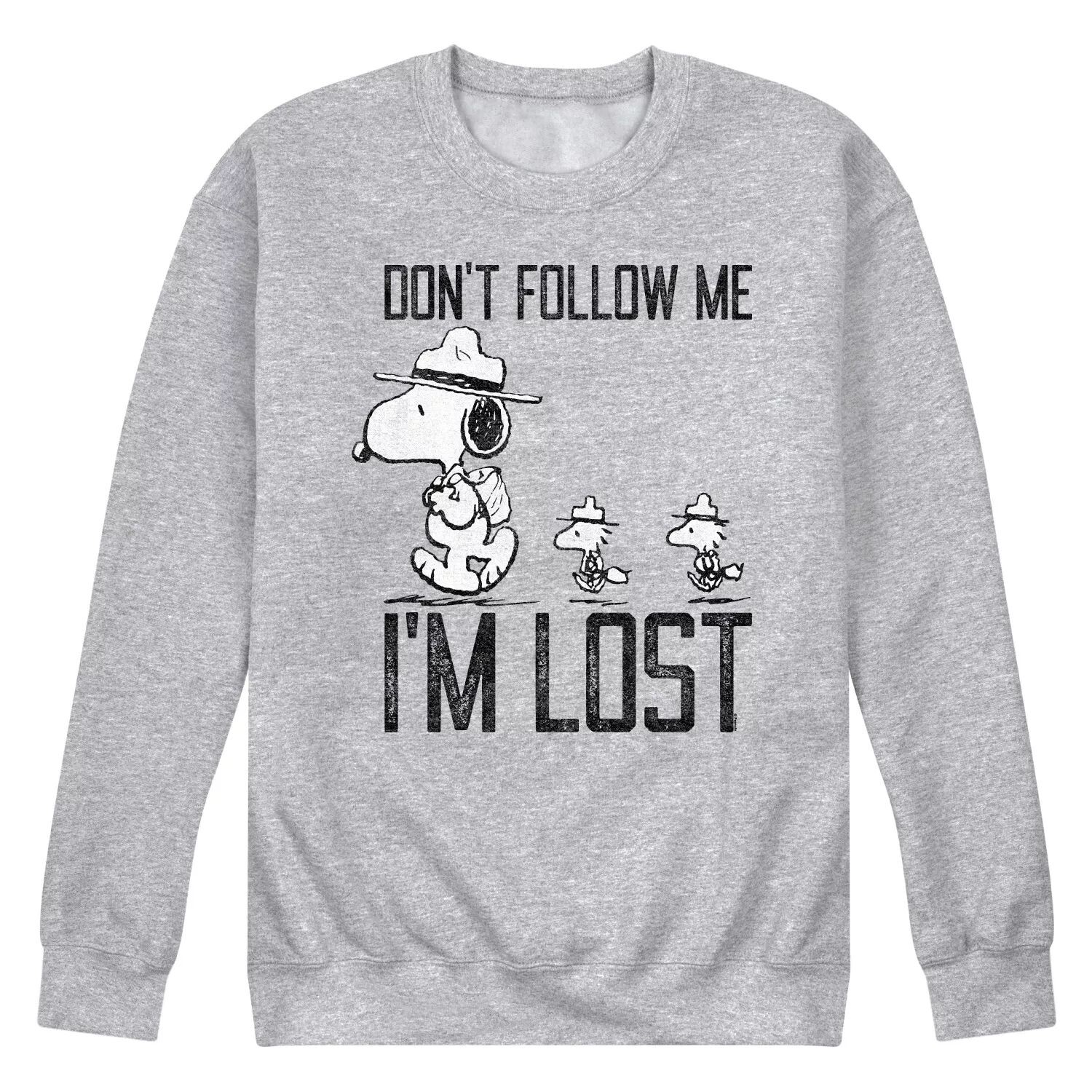 Мужской свитшот с рисунком Peanuts Snoopy Woodstock Don't Follow Me I'm Lost Licensed Character
Мужской свитшот с рисунком Peanuts Snoopy Woodstock Don't Follow Me I'm Lost Licensed Character
