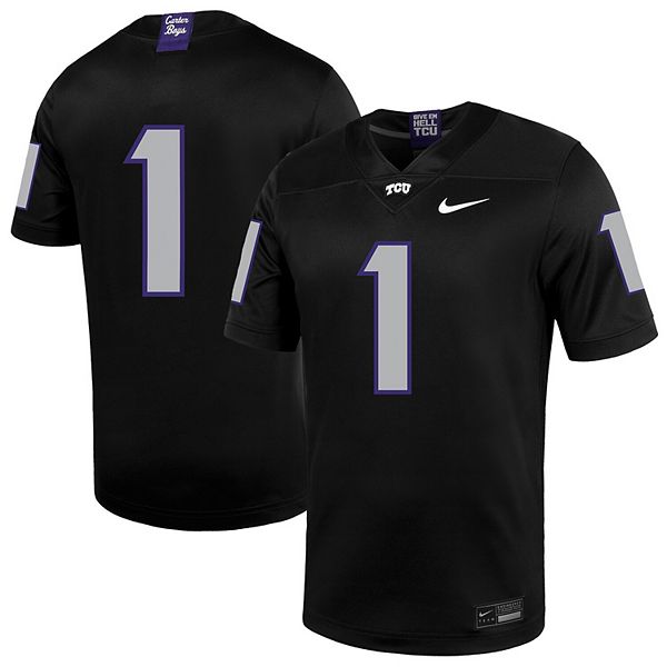 Мужская футболка #1 black TCU Horned Frogs Untouchable Nike
Мужская футболка #1 black TCU Horned Frogs Untouchable Nike