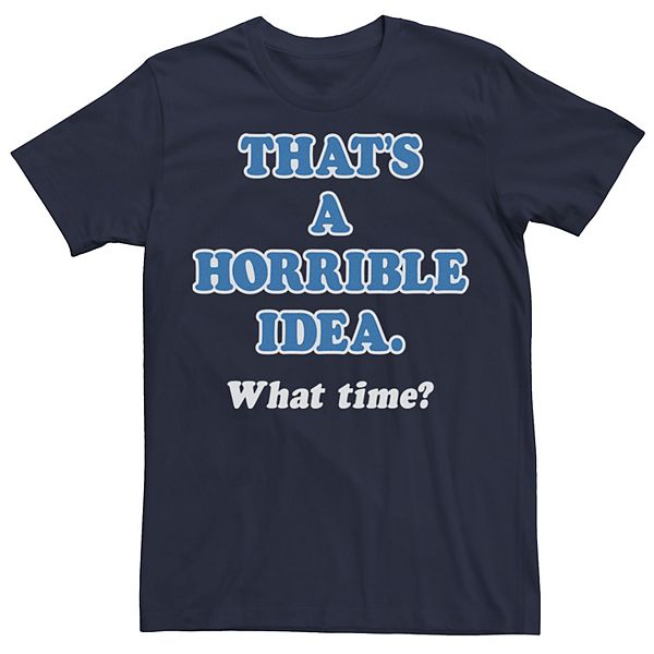Футболка Big & Tall с принтом "Trendy that's a horrible idea what time" Licensed Character
Футболка Big & Tall с принтом "Trendy that's a horrible idea what time" Licensed Character