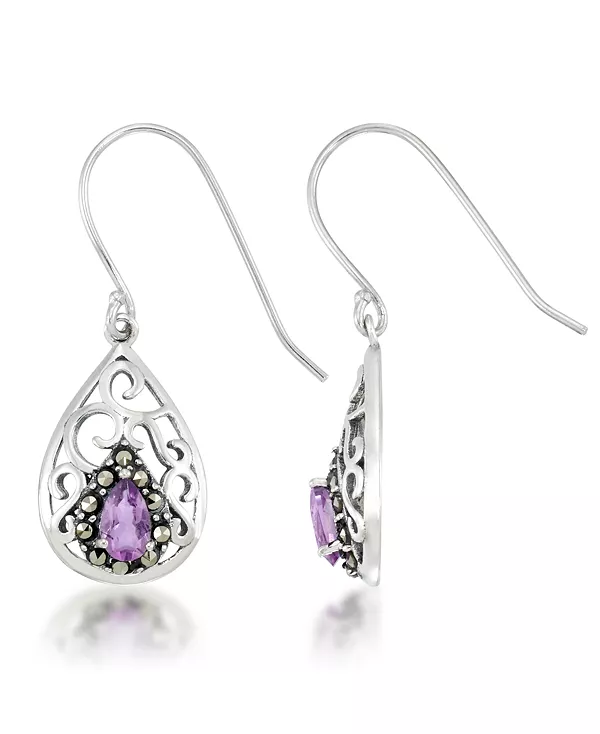 Аметистовые серьги-капли с ажурной отделкой Macy'S, amethyst
Аметистовые серьги-капли с ажурной отделкой Macy'S, amethyst