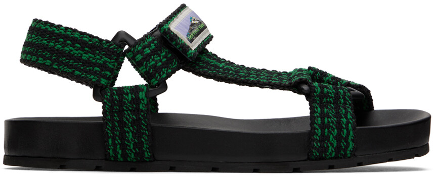 Сандалии для путешествий черного и зеленого цвета Bottega Veneta
Сандалии для путешествий черного и зеленого цвета Bottega Veneta