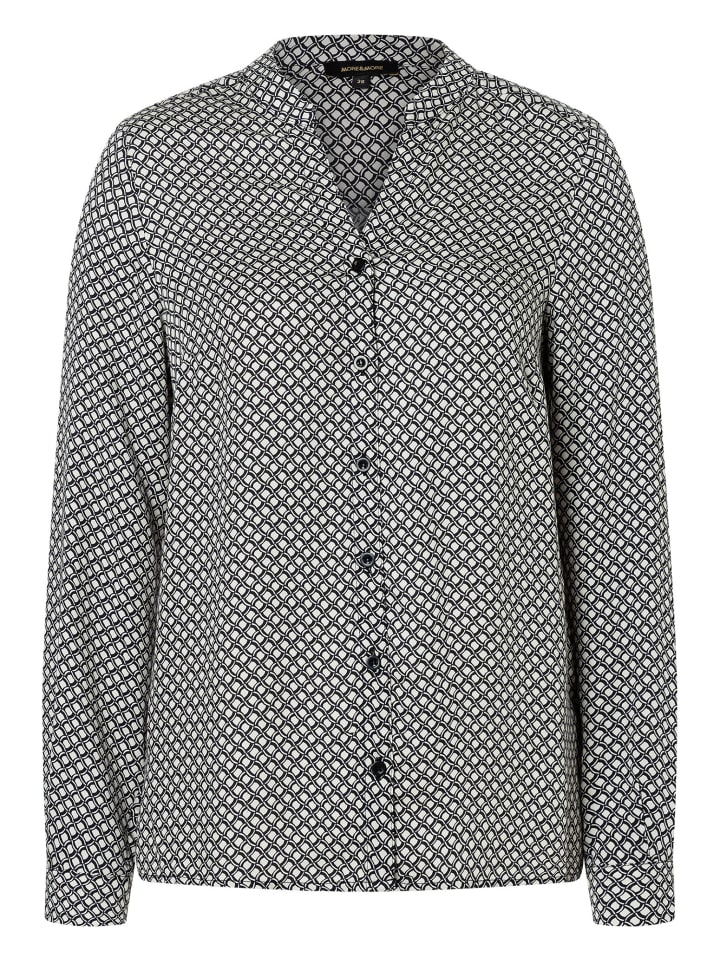 Вискозная блузка с двухцветным круговым принтом, черная с белым More & More
Вискозная блузка с двухцветным круговым принтом, черная с белым More & More