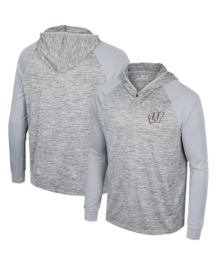 Мужская серая толстовка Wisconsin Badgers Cybernetic Raglan с капюшоном и застежкой-молнией на четверть длины Colosseum
Мужская серая толстовка Wisconsin Badgers Cybernetic Raglan с капюшоном и застежкой-молнией на четверть длины Colosseum