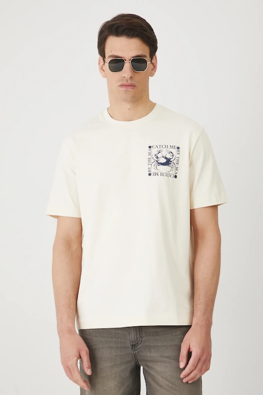 Хлопковая футболка Medicine, бежевый 
Хлопковая футболка Medicine, бежевый