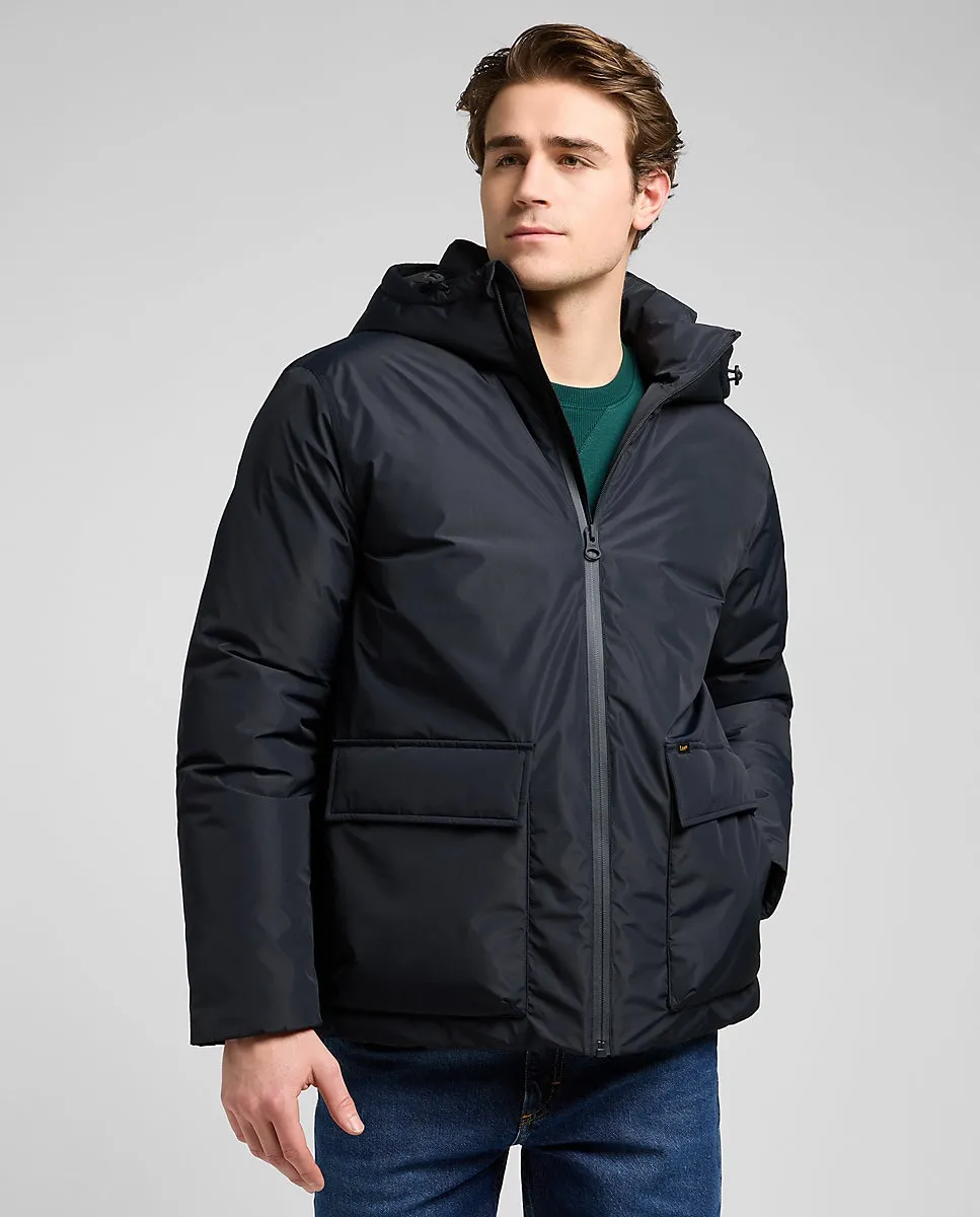 Мужской короткий пуховик с капюшоном Lee, черный
Мужской короткий пуховик с капюшоном Lee, черный